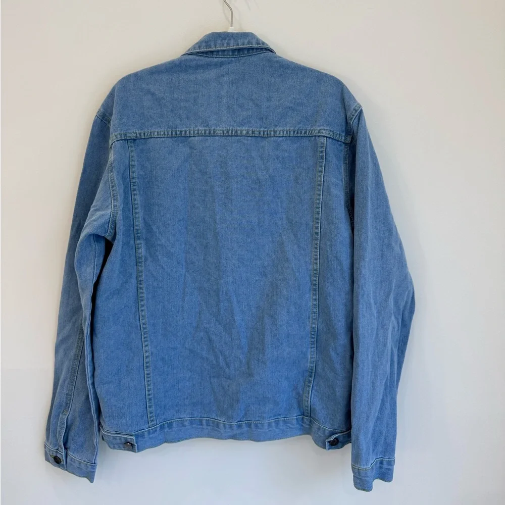 NWT ROMWE Oversized Light Wash Denim Jacket XL - Picture 7 of 7